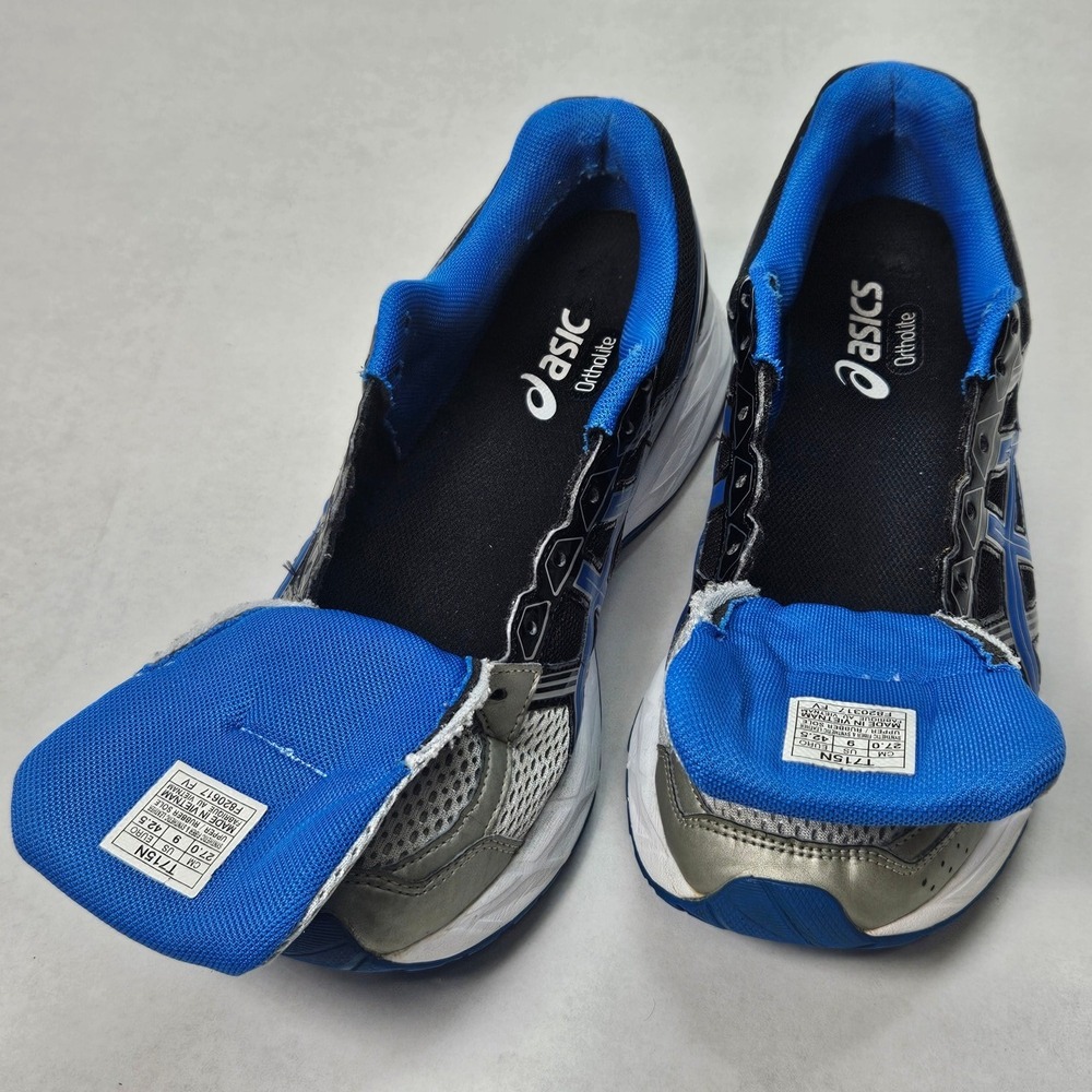 ASICS GEL Contend 4 Men Running Shoes Black Blue Silver Athletic Sneakers Size 9 - Picture 9 of 16